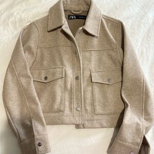 Zara Women's Beige Utility Jacket